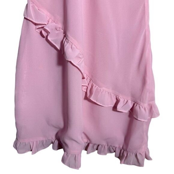 NWOT House of CB Tania Pink Quartz Ruffle Mini Dress Size Small - Picture 6 of 11